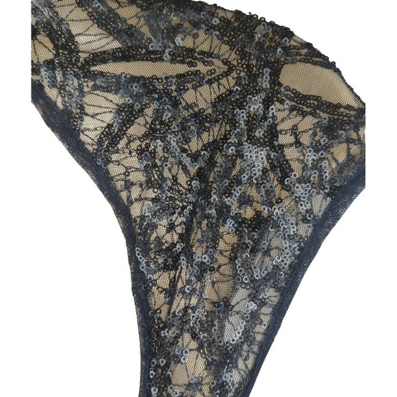 LAUREN Ralph Lauren Evening Dress Black Maxi Emelia Gown Ruched Sequins Sexy 10 - Picture 8 of 10